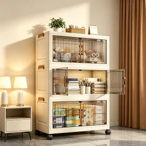19.7in 3/4/5/6-Tier Foldable Storage Cabinet
