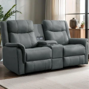 Reclining Loveseat with Console USB Port