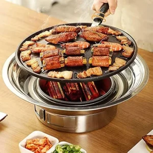 13.7 Inch Non-stick Stainless Steel BBQ Grill