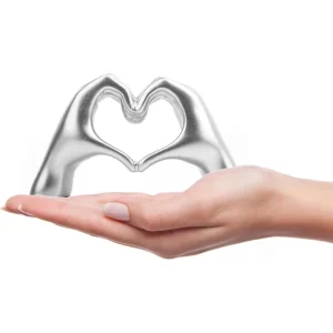 Small Heart Hands Sculpture Decor