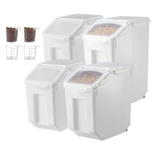 VEVOR 4pcs Rice Storage Container Large Dog Food