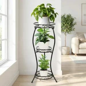 3 Tier 34 Inch Metal Plant Stand